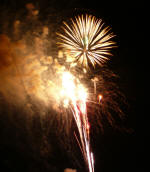 This year was a spectacular fireworks display in conjunction with music.