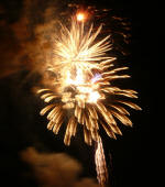 This year was a spectacular fireworks display in conjunction with music.