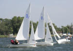 College and High school students get together for a college-style sailboat regatta on 7/21/07