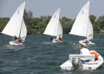 College and High school students get together for a college-style sailboat regatta on 7/21/07
