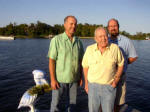 Pictured in the right picture are:  Dave Majkrzak (current president), Vic Horne (a past president), & Rocky Swanson (future president).